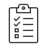 Checklist Icon, Black and White