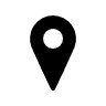 Location Icon, Black and White