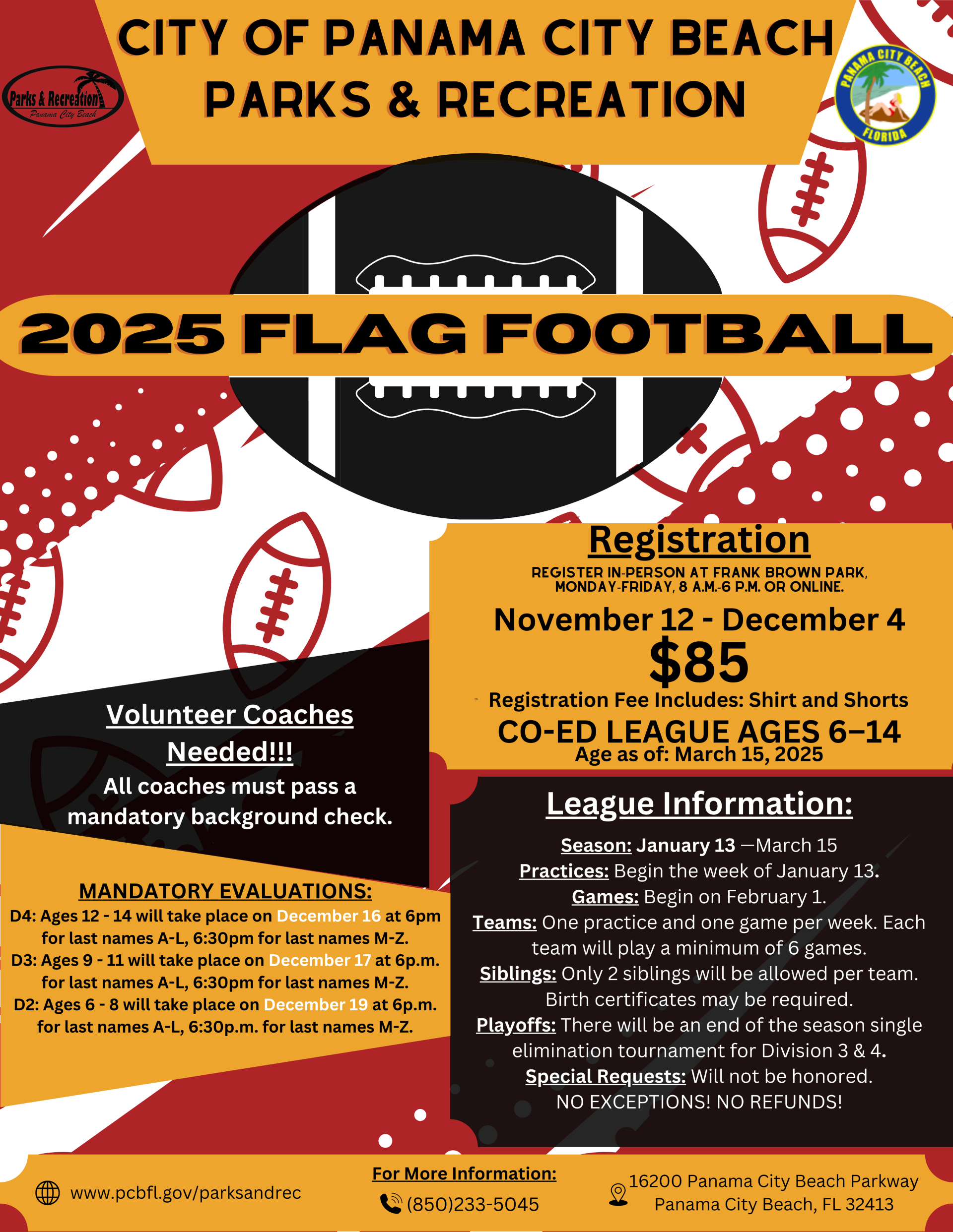 2024 Fall CO-ED Flag Football Registration